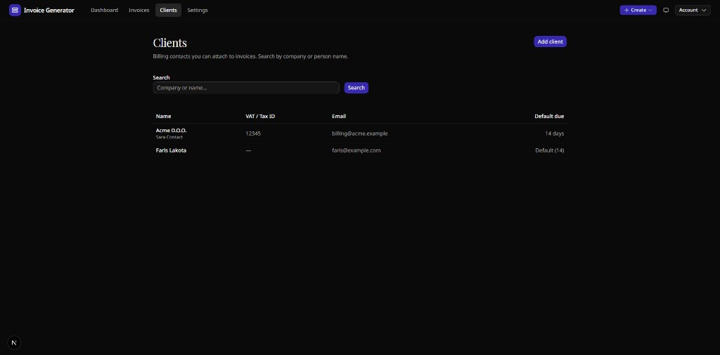 Invoice Generator for Freelancers screenshot 2