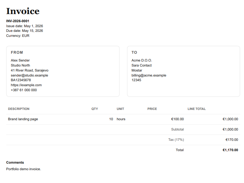 Invoice Generator for Freelancers screenshot 4