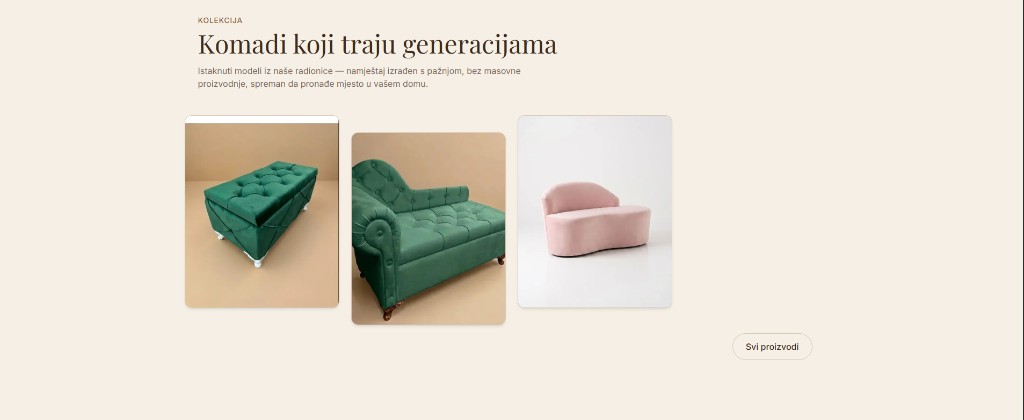 Custom Furniture E-commerce Website screenshot 3