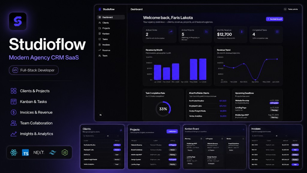 Studioflow — Agency CRM SaaS