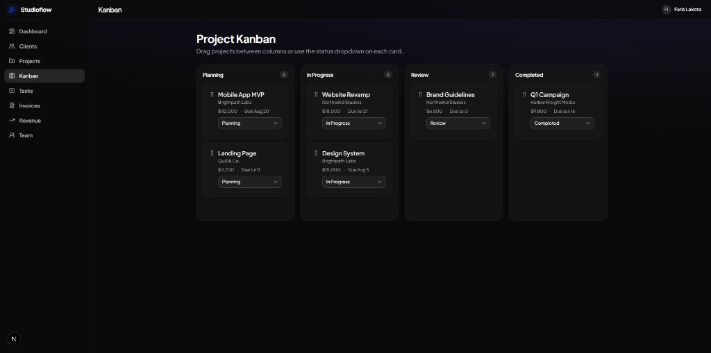 Studioflow — Agency CRM SaaS screenshot 4